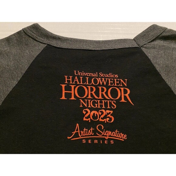 Chucky Raglan Shirt HHN Halloween Horror Nights 2023 Artist Signature Series NWT - Picture 3 of 13